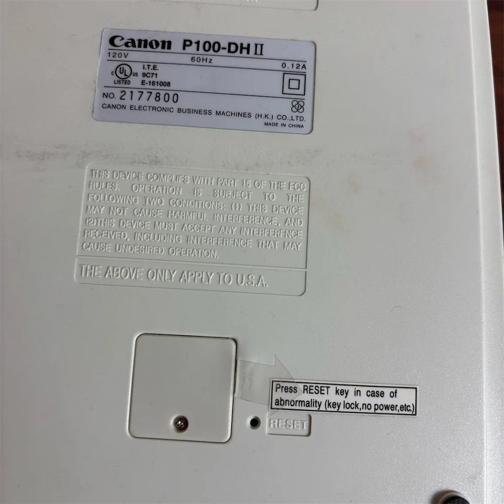 Canon P100-DH II Desktop Printing Calculator Adding Machine 12-Digit‎